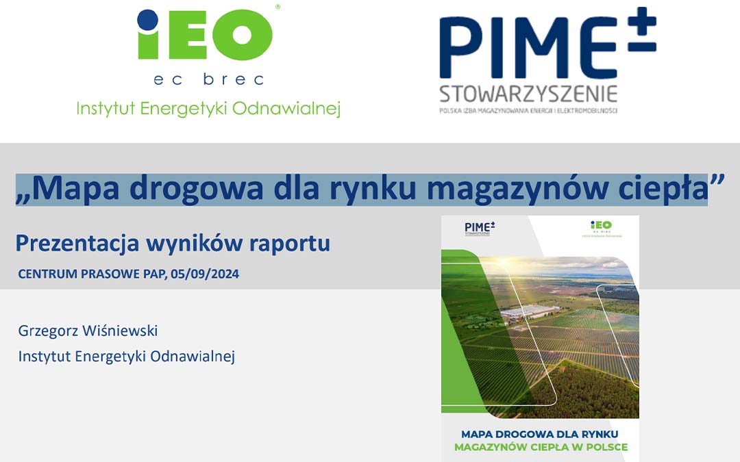 Klucz do wydajnego wykorzystania energii odnawialnej – Najnowsze wnioski z raportu magazynowania ciepła IEO i PIME